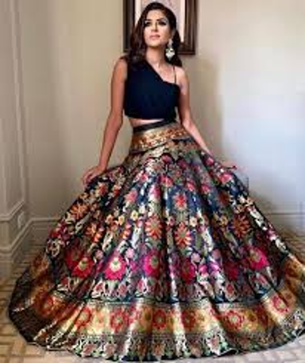 Crop Top Lehengas - Shop Indian Crop Top Lehenga Choli Designs Online US UK